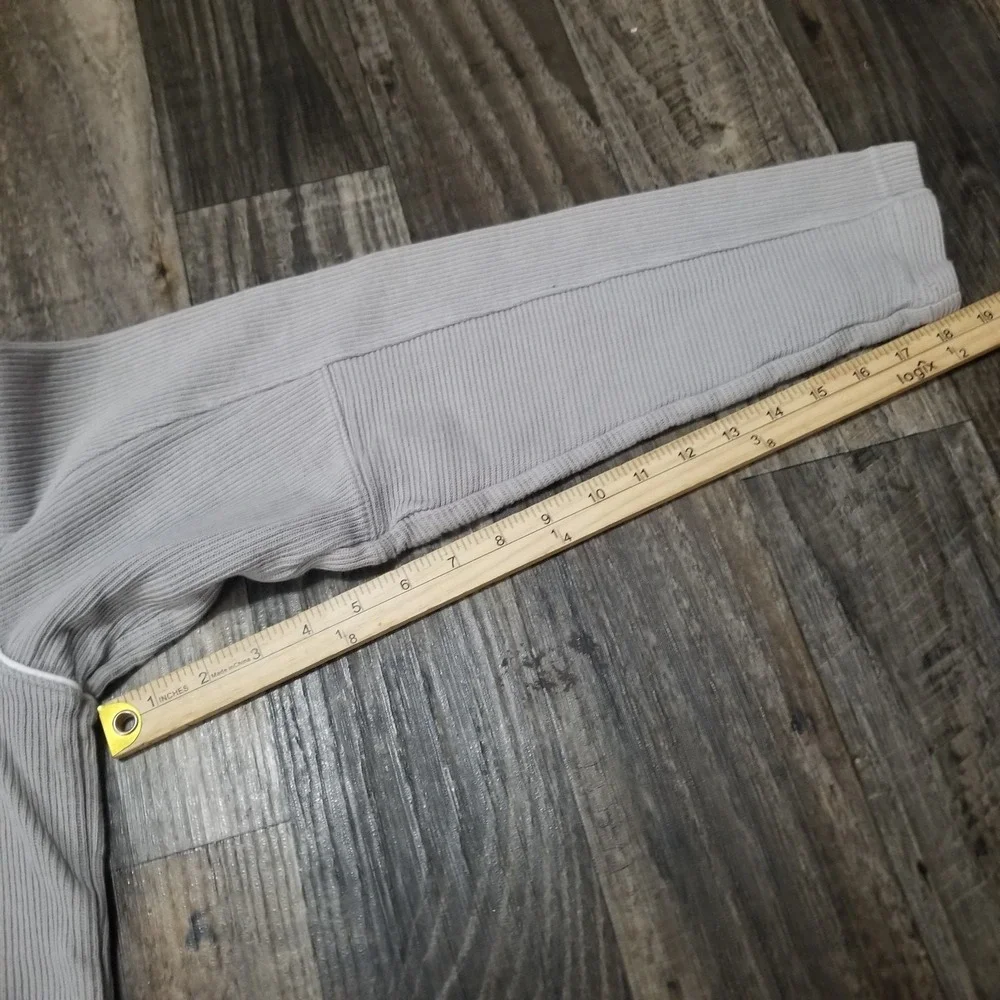 Nike Hoodie Swoosh Ribbed Knit Pullover Vintage 00s Gray Center Check Womens M